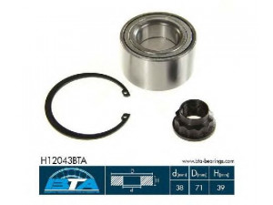 BTA H12043BTA rato guolio komplektas 
 Ašies montavimas/vairavimo mechanizmas/ratai -> Rato stebulė/montavimas -> Rato guolis
9017722001, 9036938022