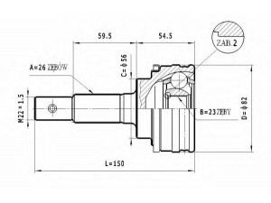 STATIM C.584 jungčių komplektas, kardaninis velenas 
 Ratų pavara -> Sujungimai/komplektas
43410-12131, 43410-12260, 43410-12270