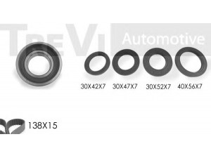 TREVI AUTOMOTIVE KD1026S1 paskirstymo diržo komplektas 
 Techninės priežiūros dalys -> Papildomas remontas