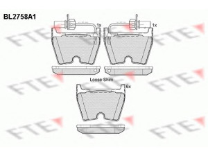 FTE BL2758A1 stabdžių trinkelių rinkinys, diskinis stabdys 
 Techninės priežiūros dalys -> Papildomas remontas
3D0 698 151 A, 420 698 151 C, 420 698 151 D