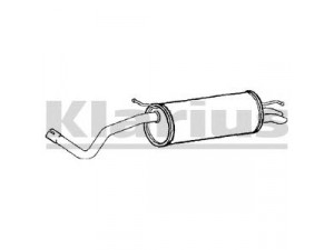 KLARIUS 230878 galinis duslintuvas 
 Išmetimo sistema -> Duslintuvas
6Q6253609AP, 6Q6253609BE, 6Q6253609T