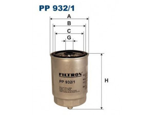 FILTRON PP932/1 kuro filtras 
 Techninės priežiūros dalys -> Papildomas remontas
31261191, 8624522, 8683212
