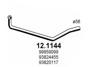 ASSO 12.1144 išleidimo kolektorius 
 Išmetimo sistema -> Išmetimo vamzdžiai
93811870, 93814194, 93820117, 93824455