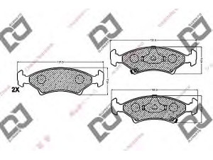 DJ PARTS BP1229 stabdžių trinkelių rinkinys, diskinis stabdys 
 Techninės priežiūros dalys -> Papildomas remontas
0K23-93-323Z, 0K2393323Z, 0K20A-332-23Z