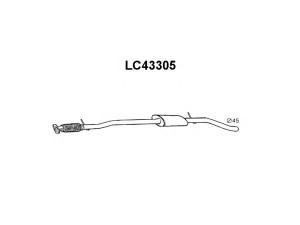 VENEPORTE LC43305 priekinis duslintuvas 
 Išmetimo sistema -> Duslintuvas
51790108, 55188158, 55198768
