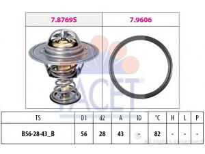 FACET 7.8413 termostatas, aušinimo skystis 
 Aušinimo sistema -> Termostatas/tarpiklis -> Thermostat
25510-42100, 25510-42541, 25510 42100