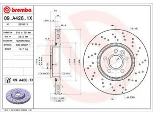 BREMBO 09.A426.1X stabdžių diskas 
 Dviratė transporto priemonės -> Stabdžių sistema -> Stabdžių diskai / priedai
1380046, 1404955, 1405509, 1434812