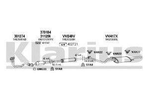 KLARIUS 930619U išmetimo sistema 
 Išmetimo sistema -> Išmetimo sistema, visa