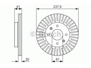 BOSCH 0 986 479 850 stabdžių diskas 
 Dviratė transporto priemonės -> Stabdžių sistema -> Stabdžių diskai / priedai
40206 0QAJ, 77 00 756 572, 77 01 204 286