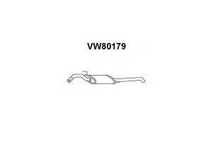 VENEPORTE VW80179 galinis duslintuvas 
 Išmetimo sistema -> Duslintuvas
3A0253609G, 3A0253609L