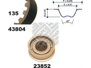 MAPCO 23804 paskirstymo diržo komplektas 
 Techninės priežiūros dalys -> Papildomas remontas