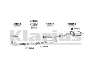 KLARIUS 120032U išmetimo sistema 
 Išmetimo sistema -> Išmetimo sistema, visa