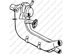 BOSAL 233-002 vidurinis duslintuvas 
 Išmetimo sistema -> Duslintuvas
043 255 108 L