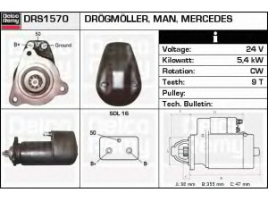 DELCO REMY DRS1570 starteris 
 Elektros įranga -> Starterio sistema -> Starteris
51262017092, 51262019117, 51262019127