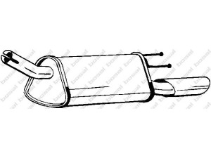 BOSAL 185-265 galinis duslintuvas 
 Išmetimo sistema -> Duslintuvas
58 52 853, 58 52 961, 8 52 969
