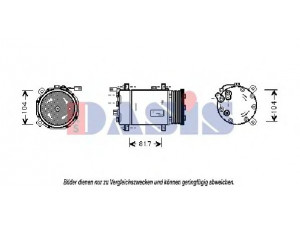 AKS DASIS 850240N kompresorius, oro kondicionierius 
 Oro kondicionavimas -> Kompresorius/dalys
6N0820803B, 6N0820803C