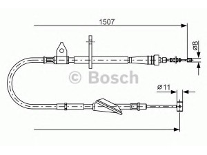 BOSCH 1 987 477 995 trosas, stovėjimo stabdys 
 Stabdžių sistema -> Valdymo svirtys/trosai
9203995, 54410 83E20 000, 54410-83E20