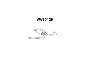 VENEPORTE VW80429 priekinis duslintuvas 
 Išmetimo sistema -> Duslintuvas
3B0253409AK