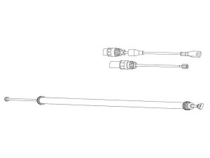 CEF DM02152 trosas, stovėjimo stabdys 
 Stabdžių sistema -> Valdymo svirtys/trosai
1244201085, 1244202685