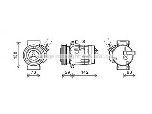 AVA QUALITY COOLING CTK035 kompresorius, oro kondicionierius 
 Oro kondicionavimas -> Kompresorius/dalys
4808195, 4813545, 96629607, 96861886