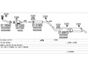 MTS C310064006951 išmetimo sistema