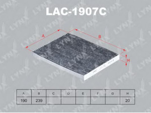 LYNXauto LAC-1907C filtras, salono oras 
 Techninės priežiūros dalys -> Techninės priežiūros intervalai
97133-0Z000, 97133-2E250, 97133-2E260