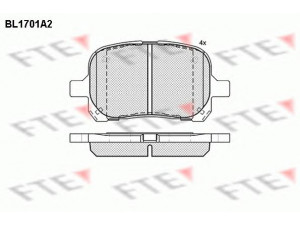 FTE BL1701A2 stabdžių trinkelių rinkinys, diskinis stabdys 
 Techninės priežiūros dalys -> Papildomas remontas
04465-33120, 04465-33121, 04465-33130