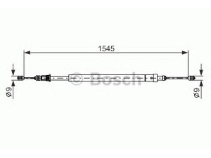 BOSCH 1 987 477 583 trosas, stovėjimo stabdys 
 Stabdžių sistema -> Valdymo svirtys/trosai
4745 K1