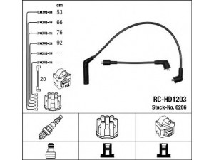NGK 6206 uždegimo laido komplektas 
 Kibirkšties / kaitinamasis uždegimas -> Uždegimo laidai/jungtys
27501-32F00, 90919-21357, 90919-21364