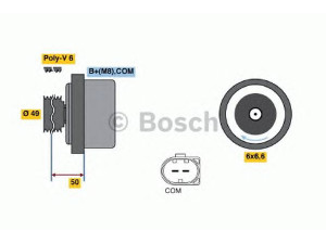 BOSCH 0 986 047 170 kintamosios srovės generatorius 
 Elektros įranga -> Kint. sr. generatorius/dalys -> Kintamosios srovės generatorius
12 31 7 507 741, 12 31 7 507 995