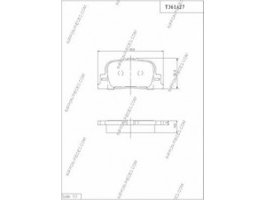 NPS T361A27 stabdžių trinkelių rinkinys, diskinis stabdys 
 Techninės priežiūros dalys -> Papildomas remontas
04466-32030