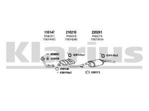 KLARIUS 720537E išmetimo sistema 
 Išmetimo sistema -> Išmetimo sistema, visa