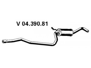 EBERSPÄCHER 04.390.81 priekinis duslintuvas 
 Išmetimo sistema -> Duslintuvas
1 030 384, 1 460 172, 6 186 717
