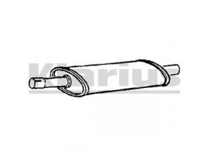 KLARIUS 210738 vidurinis duslintuvas 
 Išmetimo sistema -> Duslintuvas
46766370, 46766370, 46766370