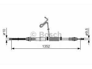 BOSCH 1 987 482 135 trosas, stovėjimo stabdys 
 Stabdžių sistema -> Valdymo svirtys/trosai
1C15 2A635-AD, 4519419