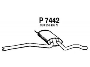 FENNO P7442 vidurinis duslintuvas 
 Išmetimo sistema -> Duslintuvas
3B0253409J, 3B0253409N