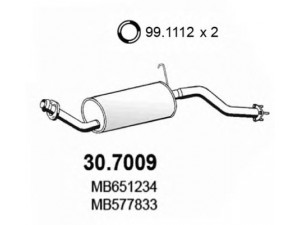 ASSO 30.7009 galinis duslintuvas 
 Išmetimo sistema -> Duslintuvas
EMB577833, MB577833, MB611685, MB612279