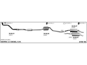 IMASAF 525000317 išmetimo sistema 
 Išmetimo sistema -> Išmetimo sistema, visa