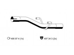 ERNST 391474 išleidimo kolektorius; remonto vamzdis, katalizatorius 
 Išmetimo sistema -> Išmetimo vamzdžiai
901 490 28 19, 901 490 29 19