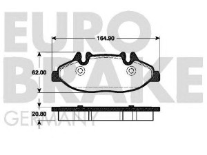 EUROBRAKE 5502223351 stabdžių trinkelių rinkinys, diskinis stabdys 
 Techninės priežiūros dalys -> Papildomas remontas
0004216110, 0014210910, 0034207820