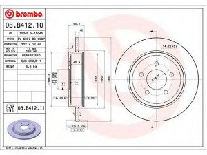 BREMBO 08.B412.11 stabdžių diskas 
 Dviratė transporto priemonės -> Stabdžių sistema -> Stabdžių diskai / priedai
4513092, 4659167, 4947737, 5L8Z2C026BA