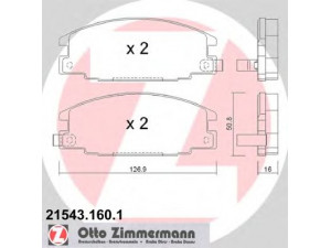 ZIMMERMANN 21543.160.1 stabdžių trinkelių rinkinys, diskinis stabdys 
 Techninės priežiūros dalys -> Papildomas remontas
8944611550, 8944832200, 8944832201