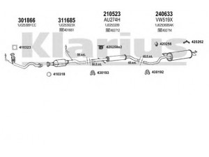 KLARIUS 930950E išmetimo sistema 
 Išmetimo sistema -> Išmetimo sistema, visa