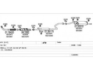 MTS C290060003516 išmetimo sistema 
 Išmetimo sistema -> Išmetimo sistema, visa
