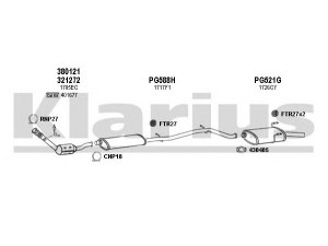KLARIUS 630583U išmetimo sistema 
 Išmetimo sistema -> Išmetimo sistema, visa