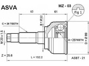 ASVA MZ-03 jungčių komplektas, kardaninis velenas 
 Ratų pavara -> Sujungimai/komplektas
G012-22-510A, G012-22-510B, G022-22-510A
