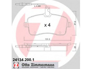 ZIMMERMANN 24134.200.1 stabdžių trinkelių rinkinys, diskinis stabdys 
 Techninės priežiūros dalys -> Papildomas remontas
425277, 425332, 425335, 425422
