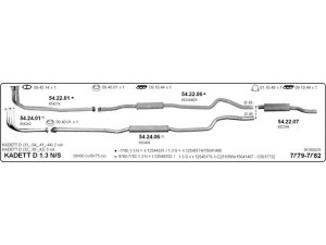 IMASAF 561000235 išmetimo sistema 
 Išmetimo sistema -> Išmetimo sistema, visa