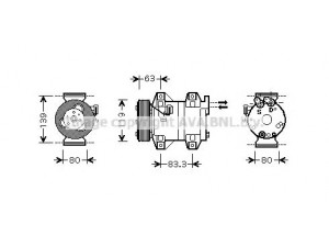 AVA QUALITY COOLING VOAK121 kompresorius, oro kondicionierius 
 Oro kondicionavimas -> Kompresorius/dalys
30742206, 30761388, 8600889, 8601633