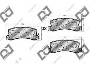 DJ PARTS BP1113 stabdžių trinkelių rinkinys, diskinis stabdys 
 Techninės priežiūros dalys -> Papildomas remontas
AY060-TY008, AY060-TY015, AY060TY008